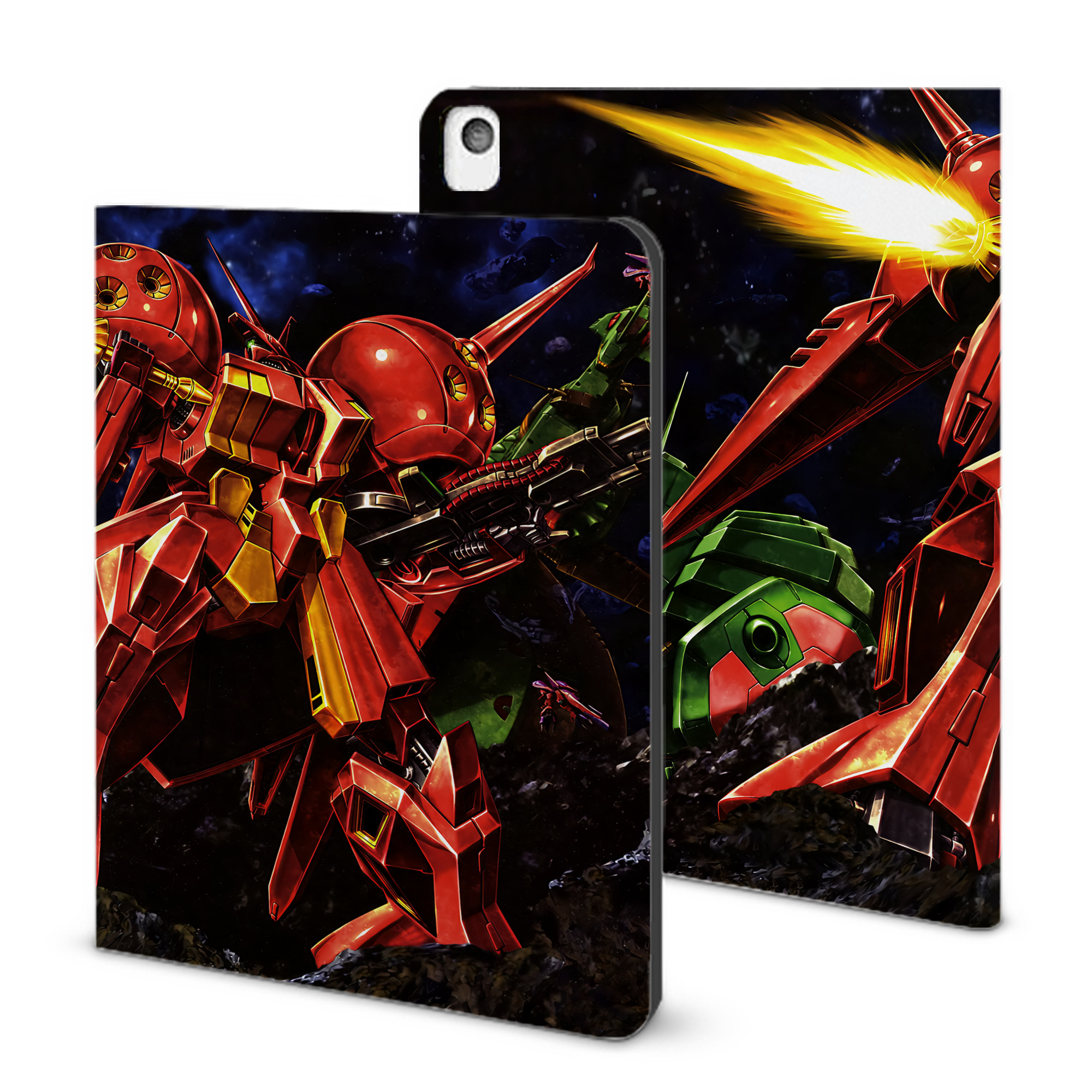 （画像用） 機動戦士ガンダム Mobile Suit Gundam IPadケース ペンホルダー付き ブックスタイルデザイン